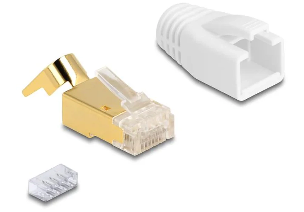 Delock Connecteur RJ45, S/FTP, Cat.7 25 Pièce/s, Transparent