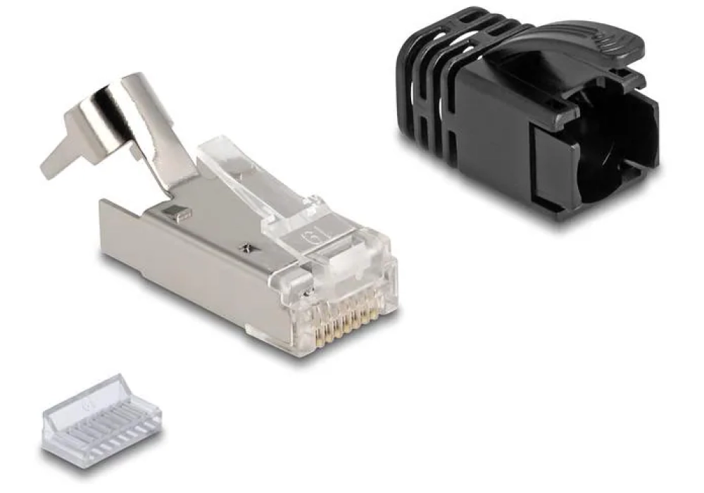 Delock Connecteur RJ45, S/FTP, Cat.8.1 25 Pièce/s, Transparent