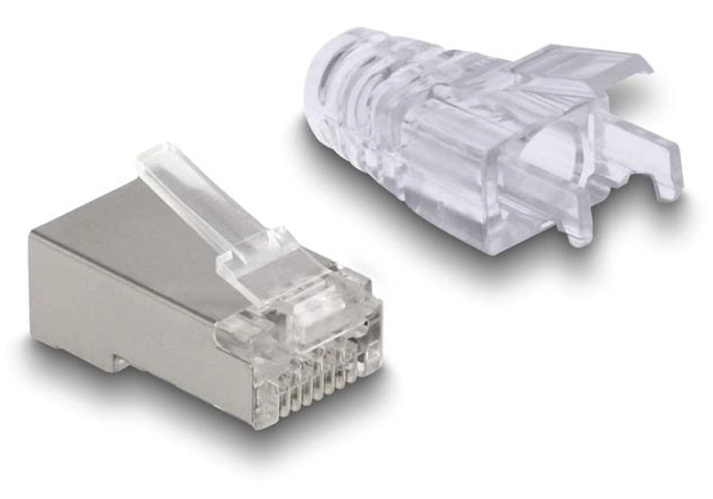 DeLOCK Connecteur RJ45 Cat.6, FTP, ouverture frontale, 50 Pièce/s, Transparent