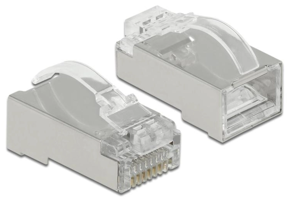 DeLOCK Connecteur RJ45 Cat.6 STP 20 pièces, transparent, blindé