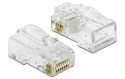 DeLOCK Connecteur RJ45 Cat.6 UTP 20 Pièce/s, Transparent