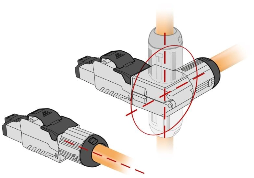 DeLOCK Connecteur RJ45 Cat.6A Coudé, 1 pièce, sans outil