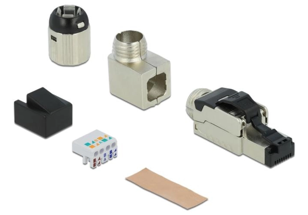 DeLOCK Connecteur RJ45 Cat.6A Coudé, 1 pièce, sans outil