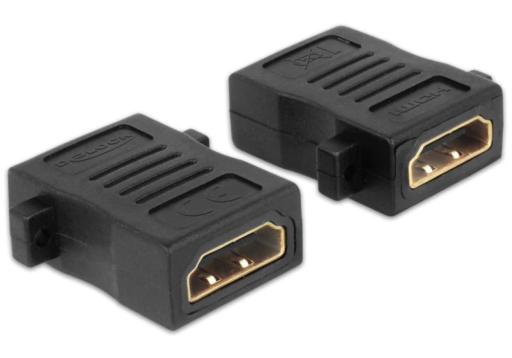 Delock Coupleur HDMI femelle - HDMI femelle, avec trou de vis