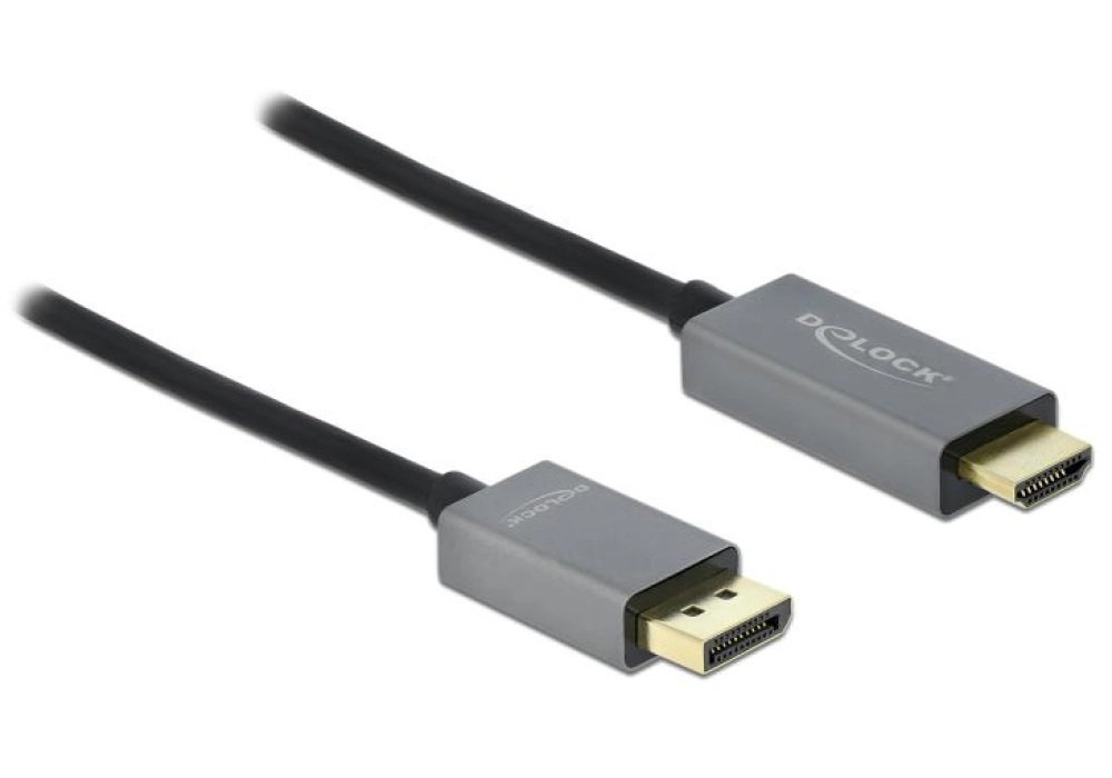 DeLOCK DisplayPort / HDMI Cable - 4K HDR - 1.0 m