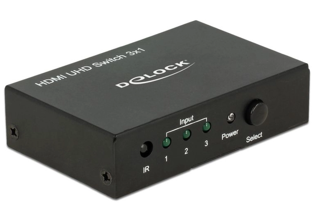 DeLOCK Distributeur 3 Port HDMI Switch 4K/60Hz