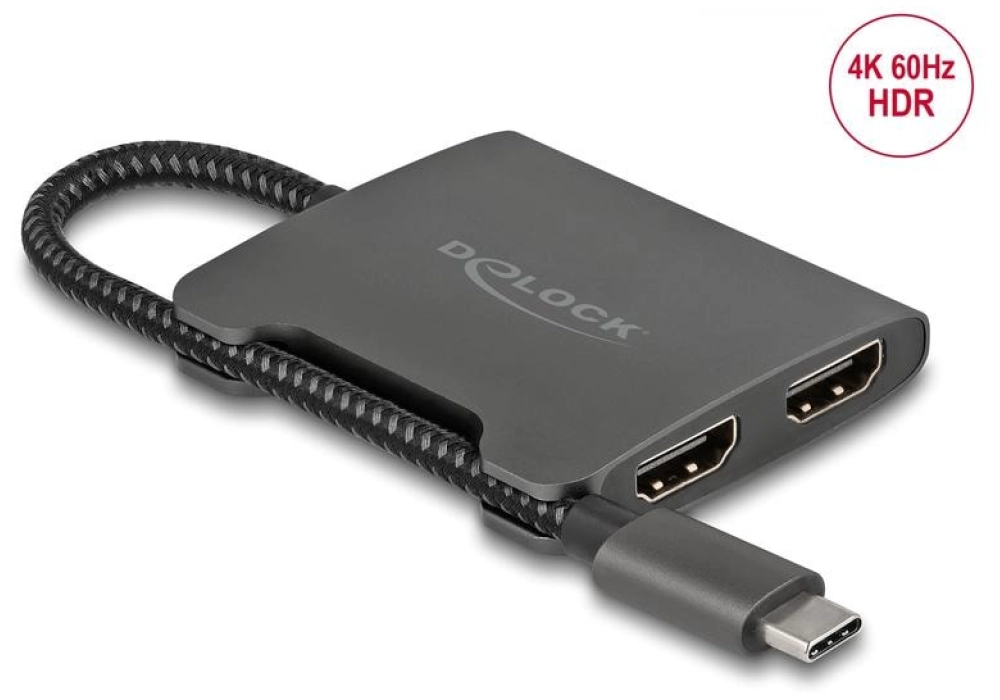 DeLOCK Diviseur USB Type-C (Mode DP Alt) à 2 x HDMI MST