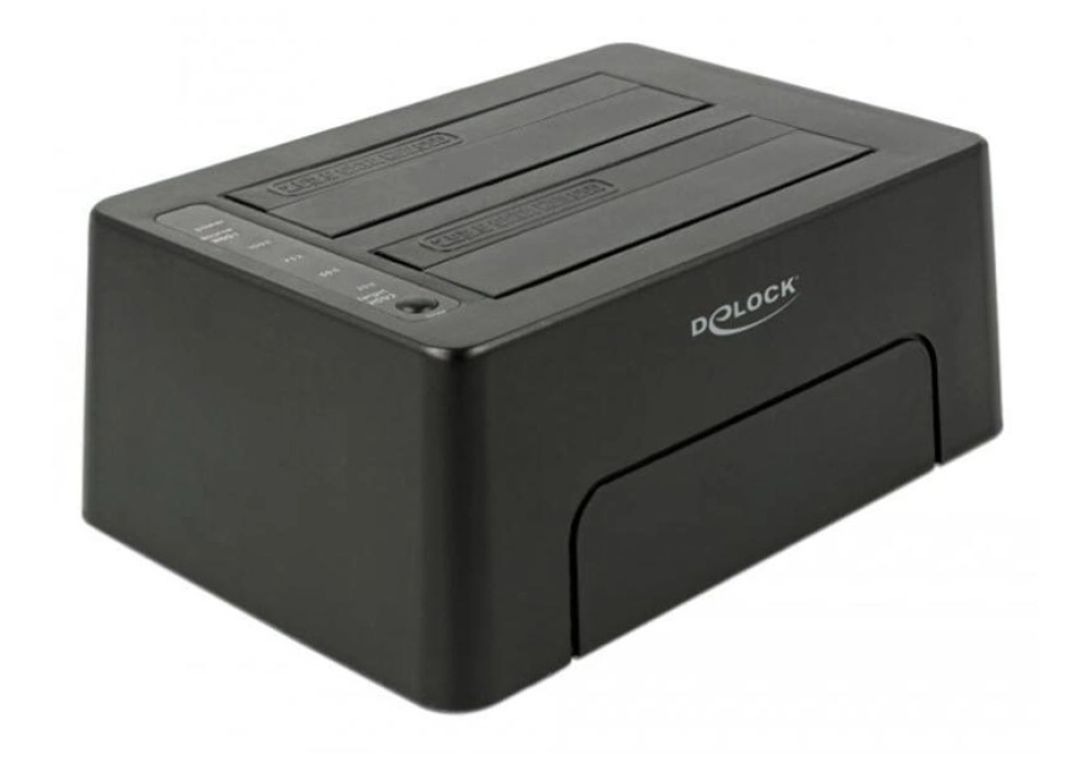 DeLOCK Docking Station 2x SATA HDD > USB-C with Clone Function