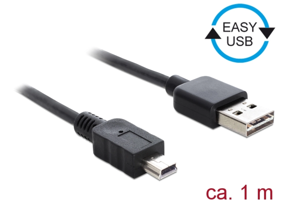 DeLOCK EASY-USB 2.0 Type-A (M) > USB 2.0 Type Mini-B (M) cable - 5.0 m 