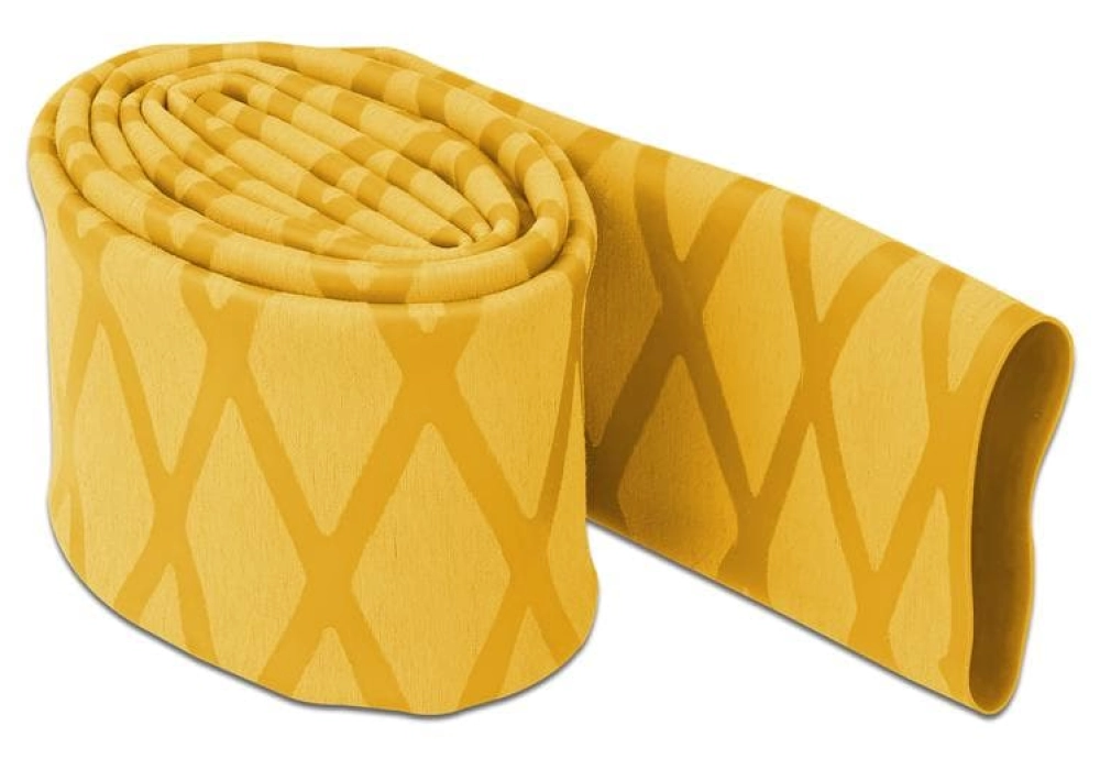 DeLOCK Gaine thermorétractable motif en X antidérapant 1 m x 30 mm (Jaune)