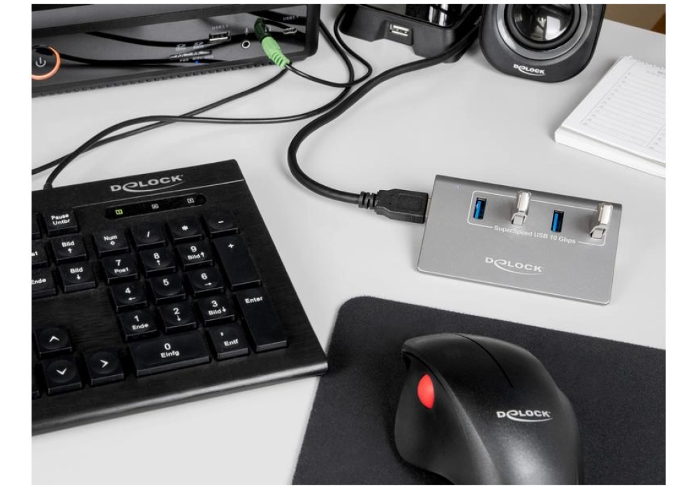 DeLOCK Hub USB 3.2 Gen 2 avec 4 ports USB Type-A