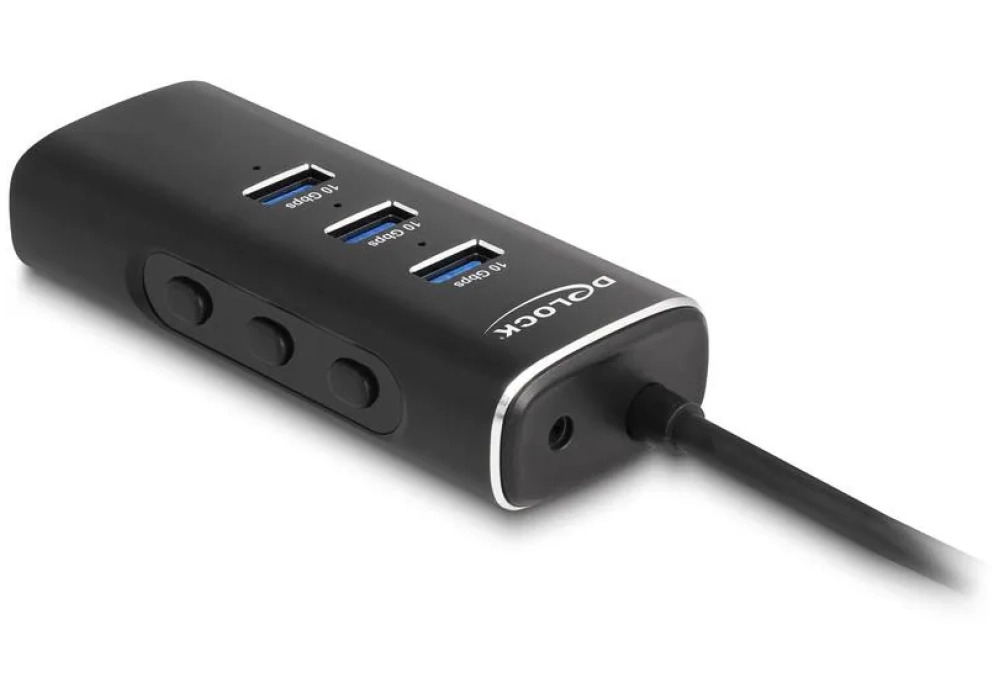 Delock Hub USB 3x USB A/1x USB C 10Gbps et 1x microSD/SD