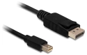 DeLOCK Mini-Displayport to Displayport - 3.0m (Black)