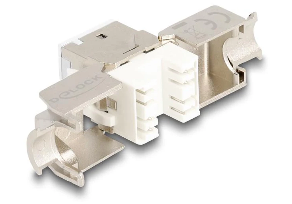 Delock Module Keystone RJ45 vers LSA Cat.6A Blanc, 10 unités