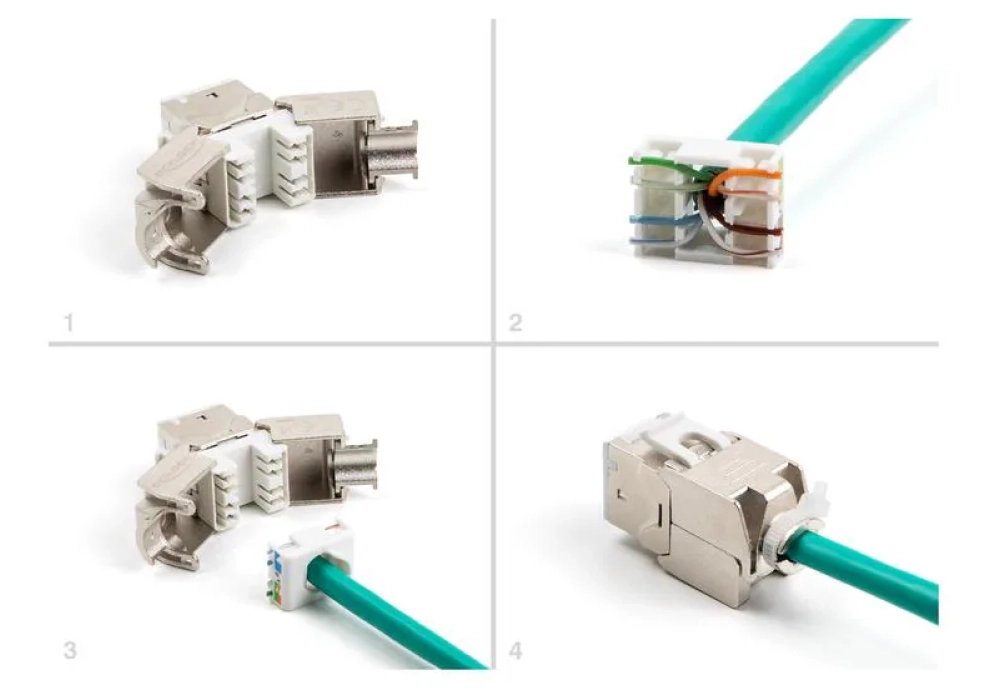 Delock Module Keystone RJ45 vers LSA Cat.6A Blanc, 10 unités