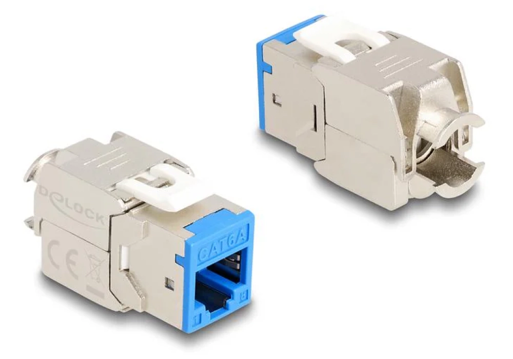 Delock Module Keystone RJ45 vers LSA Cat.6A Bleu, 10 unités