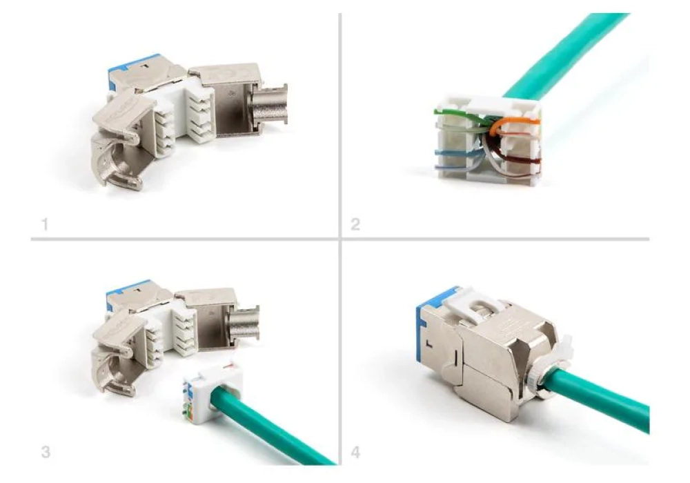 Delock Module Keystone RJ45 vers LSA Cat.6A Bleu, 10 unités