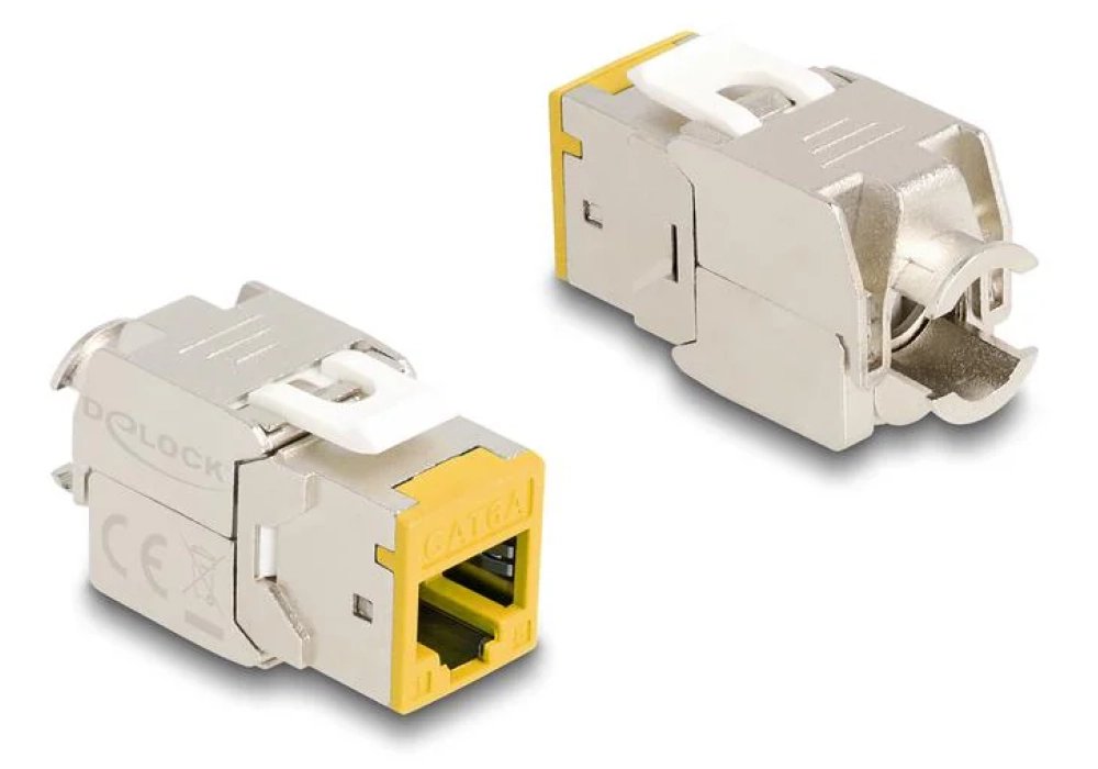 Delock Module Keystone RJ45 vers LSA Cat.6A Jaune, 10 unités