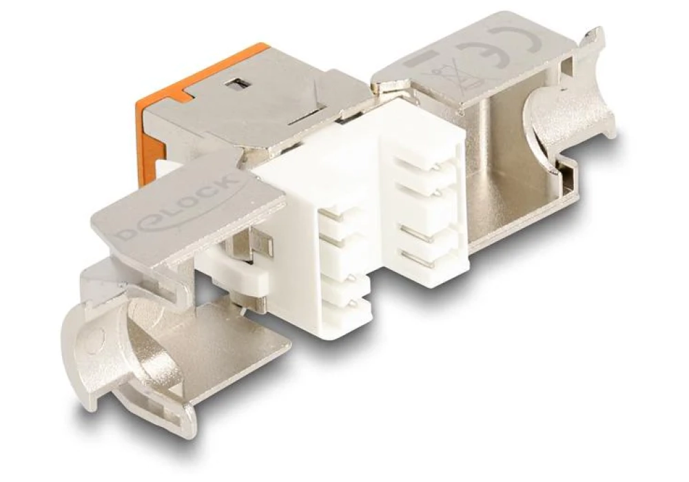 Delock Module Keystone RJ45 vers LSA Cat.6A Orange, 10 unités