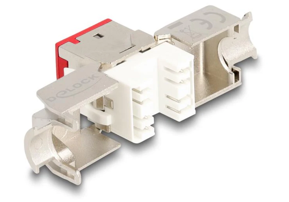 Delock Module Keystone RJ45 vers LSA Cat.6A Rouge, 10 unités