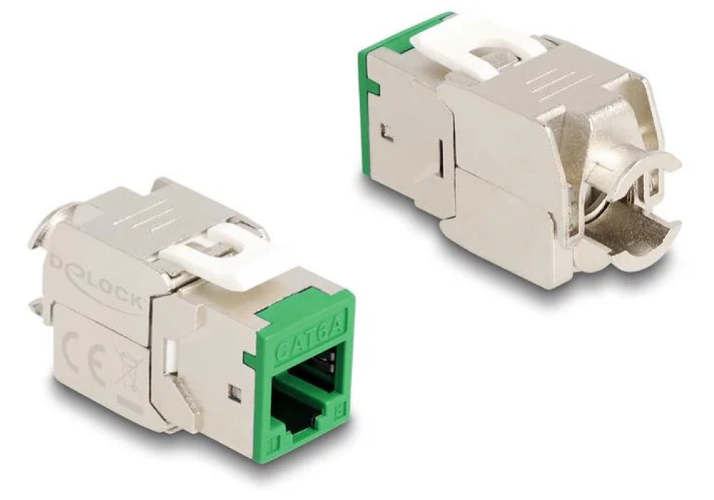 Delock Module Keystone RJ45 vers LSA Cat.6A Vert, 10 unités