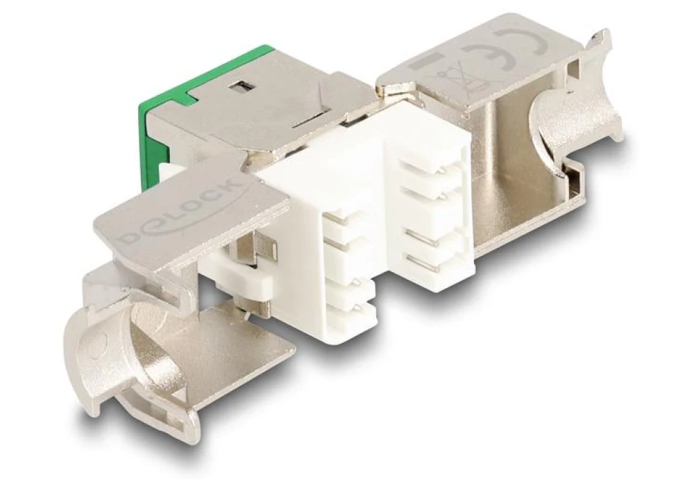 Delock Module Keystone RJ45 vers LSA Cat.6A Vert, 10 unités