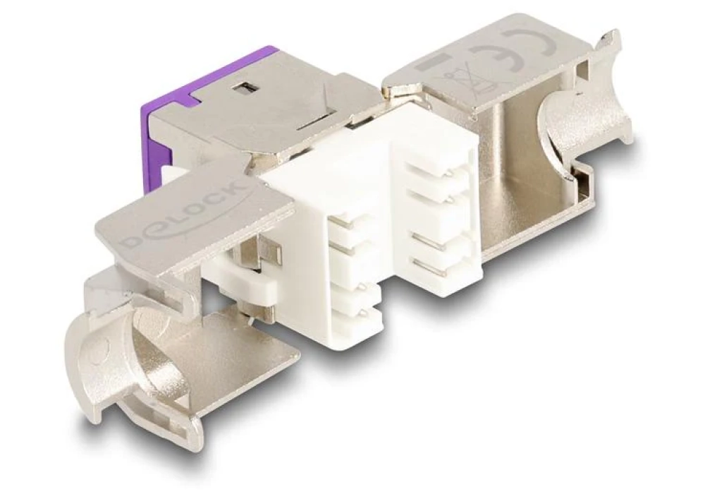 Delock Module Keystone RJ45 vers LSA Cat.6A Violet, 10 unités