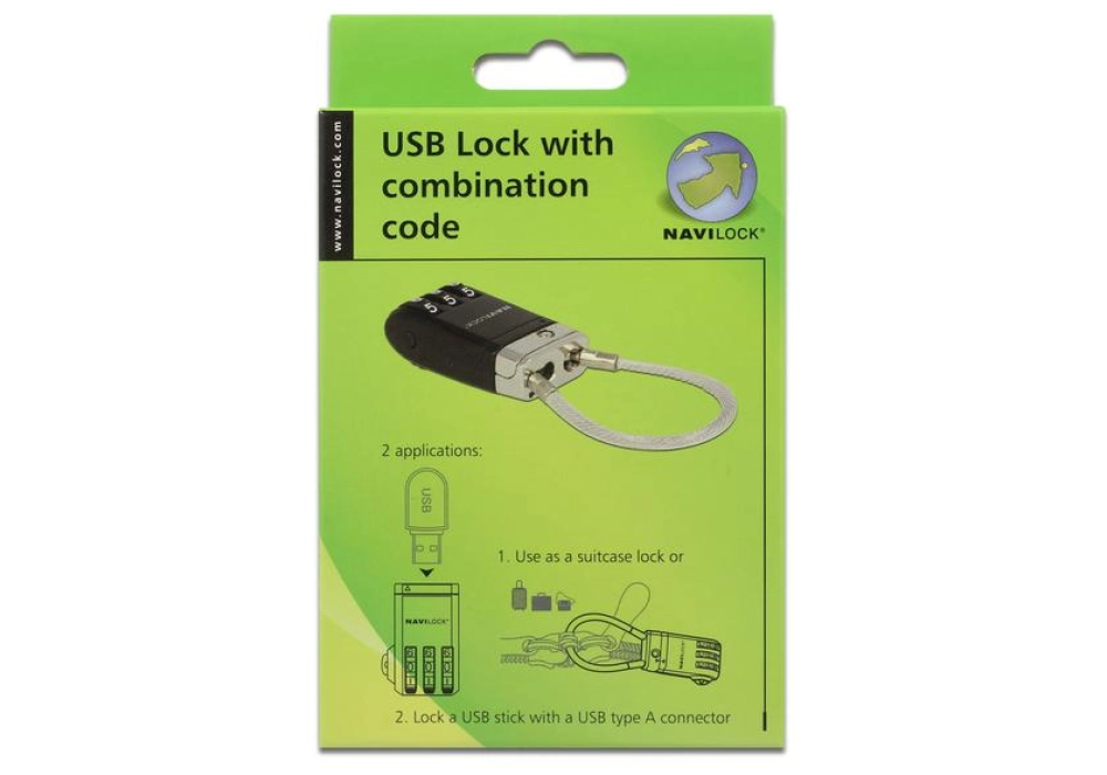 DeLOCK Navilock Verrou USB avec code à combinaison