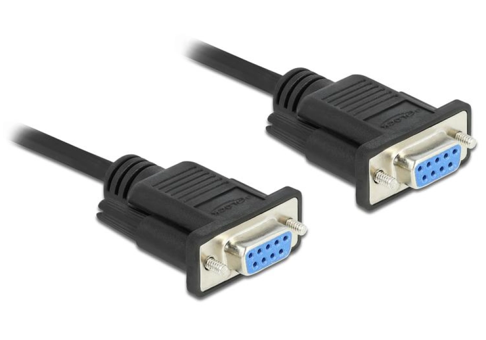 DeLOCK Null Modem Cable - 1.0 m (Noir)