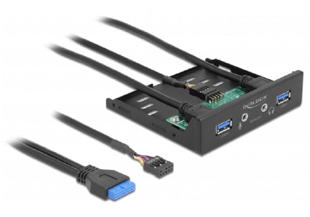 DeLOCK Panneau frontal 2x USB 3.0 + audio pour baie 3.5