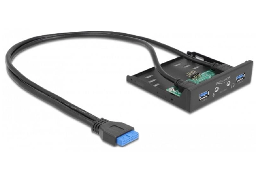 DeLOCK Panneau frontal 2x USB 3.0 + audio pour baie 3.5"