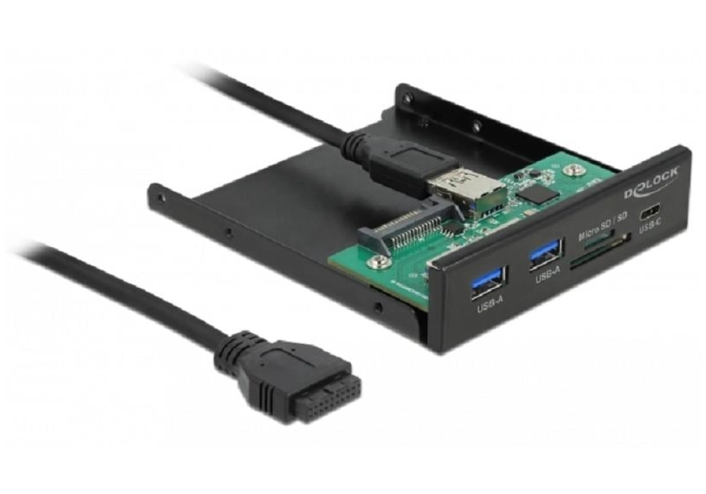 DeLOCK Panneau frontal 2x USB 3.0 pour baie 3.5