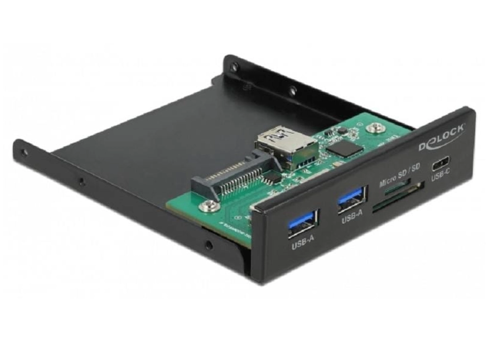 DeLOCK Panneau frontal 2x USB 3.0 pour baie 3.5"