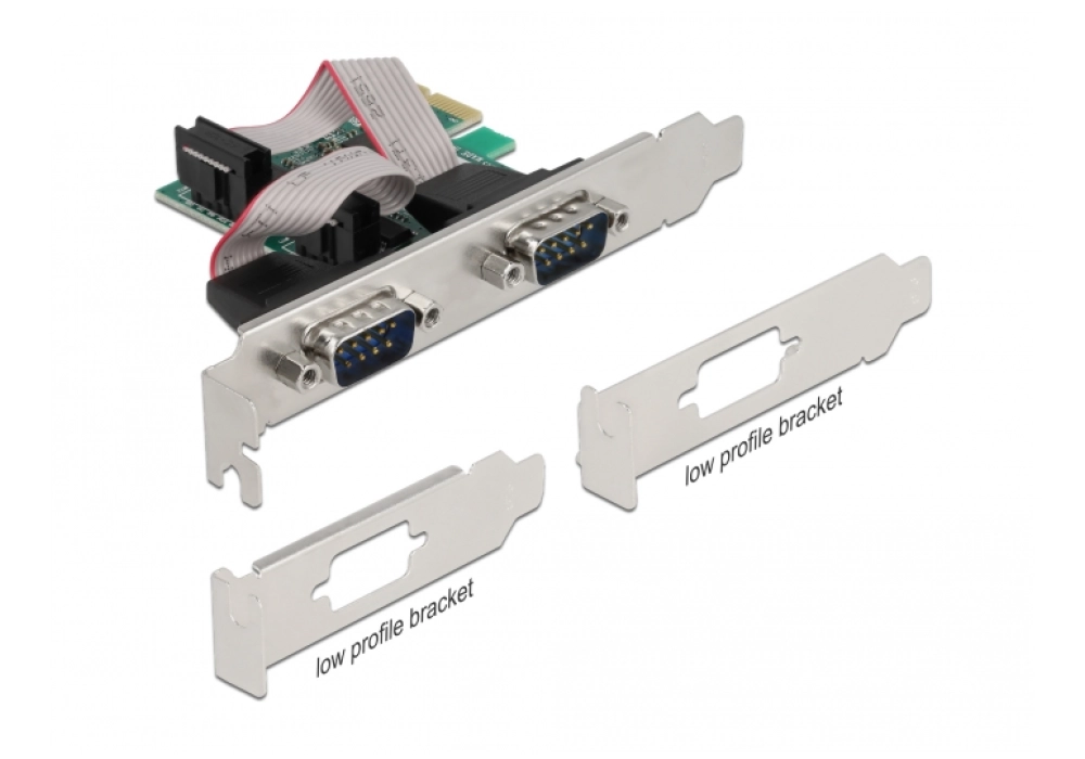 DeLOCK PCIe Card 2 x Serial (LP)