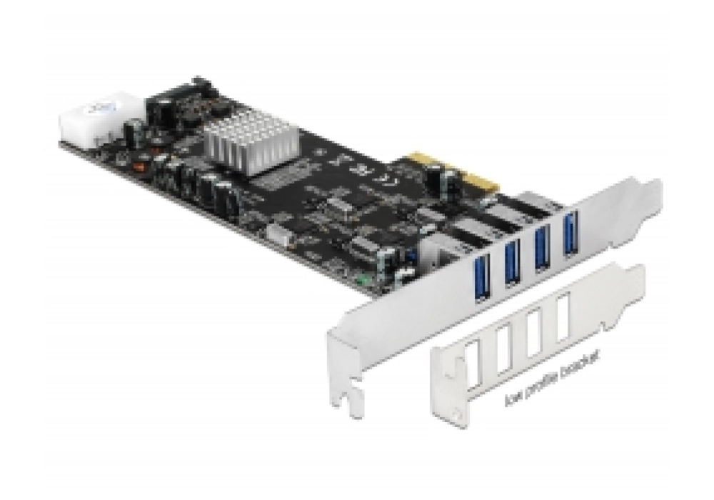 DeLOCK PCIe Card 4 x USB 3.0 external Quad Channel