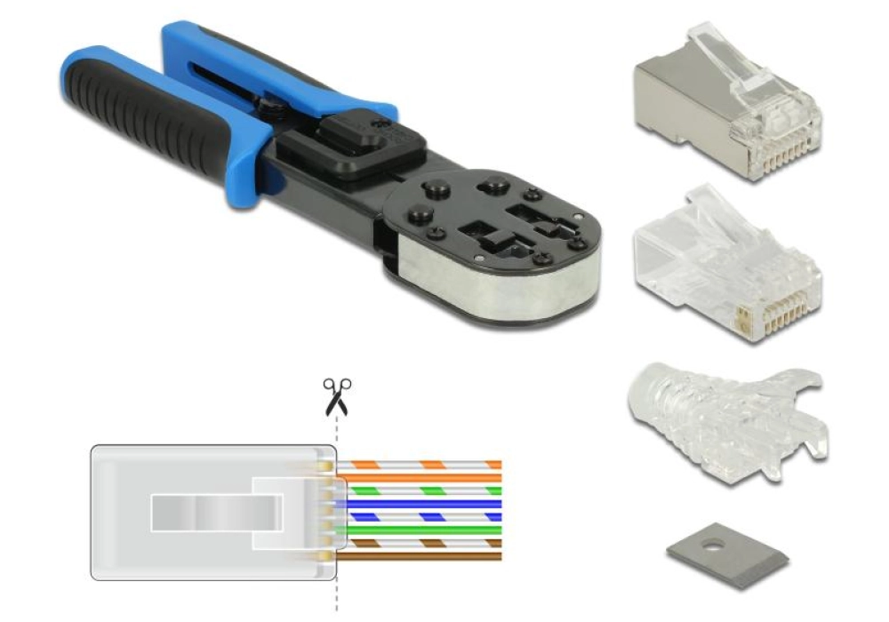 DeLOCK Pince à sertir RJ45 + 40x connecteurs