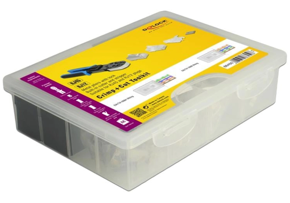 DeLOCK Pince à sertir RJ45 + 40x connecteurs