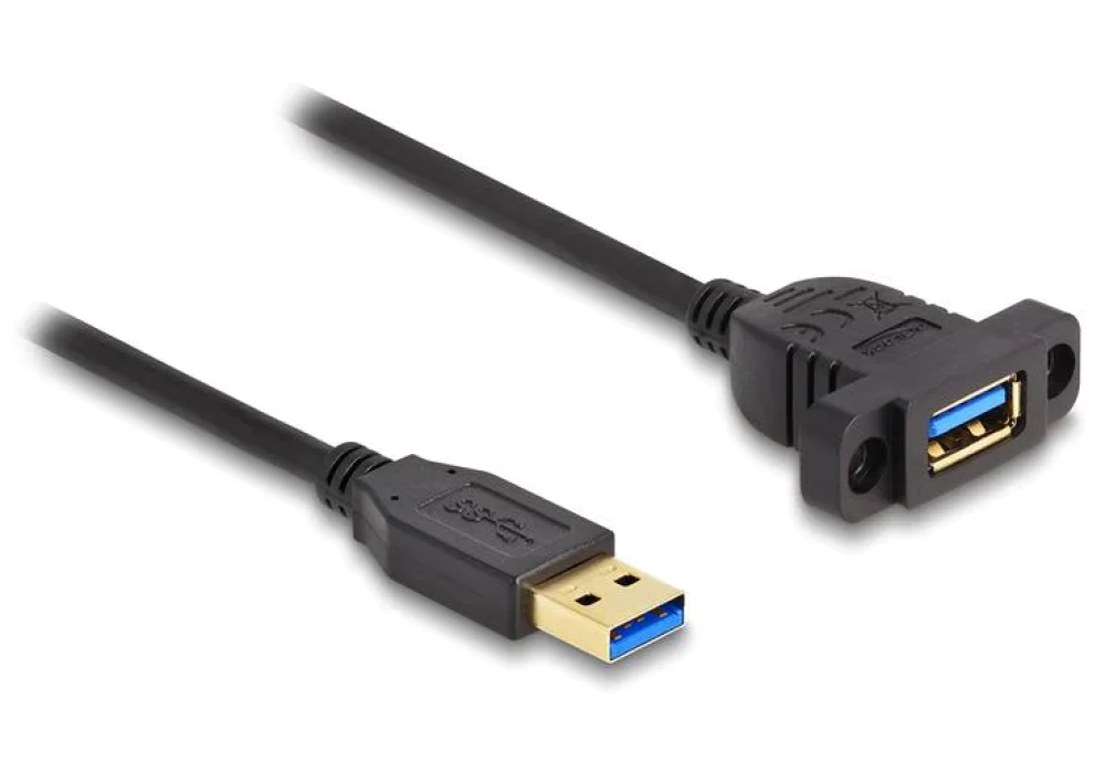 Delock rallonges à encastrer USB 3.0 USB A - USB A 1 m