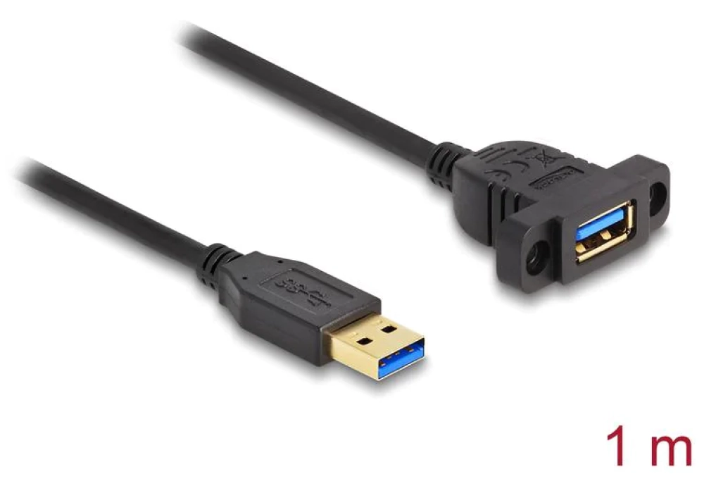 Delock rallonges à encastrer USB 3.0 USB A - USB A 1 m