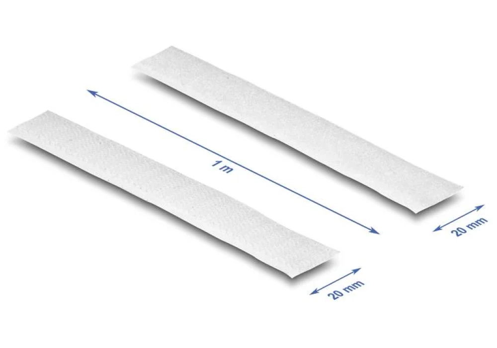 Delock Rouleau de bande scratch L 1 m x l 20 mm, blanc