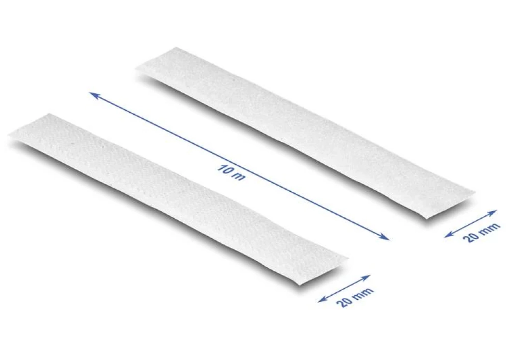 Delock Rouleau de bande scratch L 10 m x l 20 mm, blanc