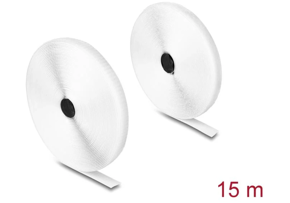 Delock Rouleau de bande scratch L 15 m x l 20 mm, blanc