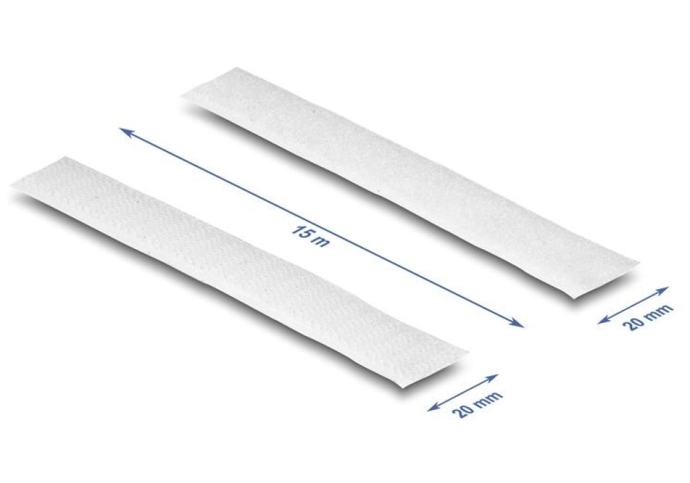 Delock Rouleau de bande scratch L 15 m x l 20 mm, blanc