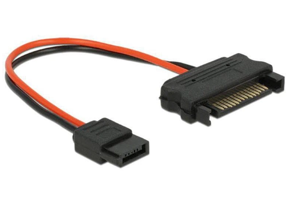 DeLOCK SATA Power 15-pin male > Slim SATA Power 6-pin female - 10 cm