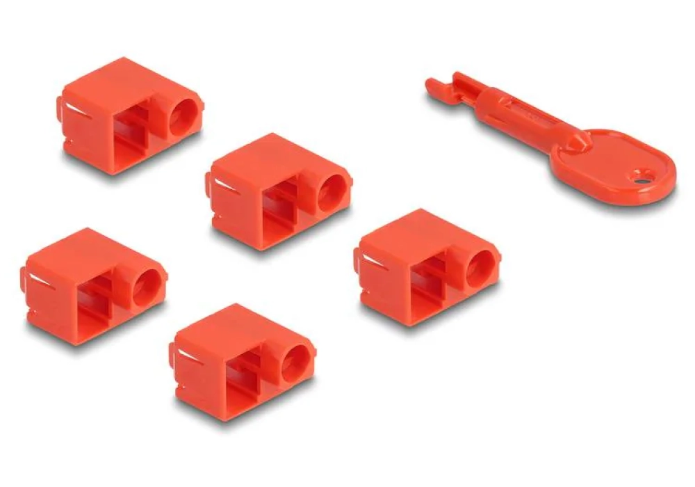 Delock Set de bloqueurs de port pour RJ45 mâle 10 Pièce/s