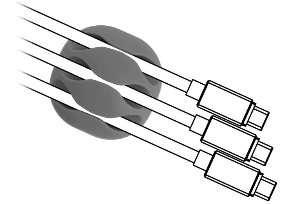 DeLOCK Set de porte-câbles avec 3 prises de rétention - 6x