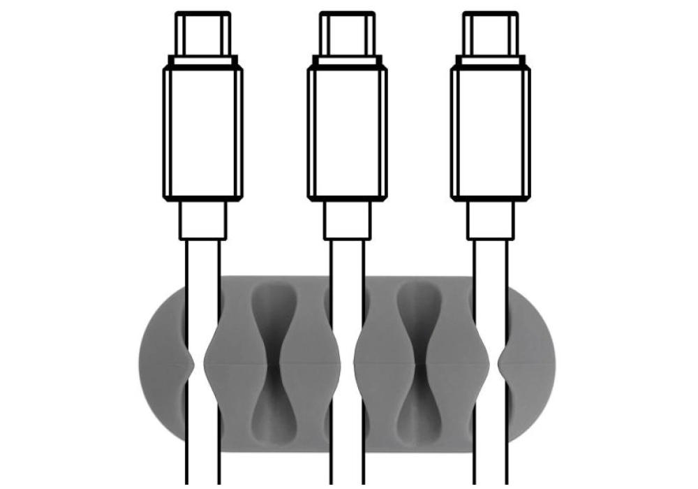 DeLOCK Set de porte-câbles avec 5 prises de rétention - 6x