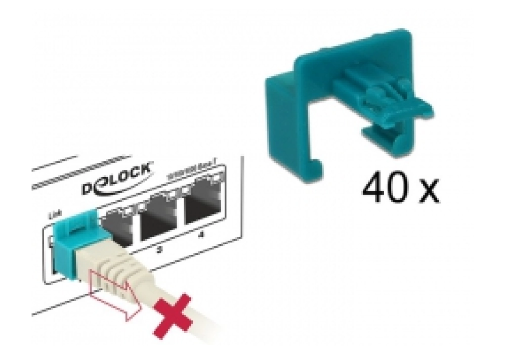 DeLOCK Set Secure Clip RJ45 40 pièces