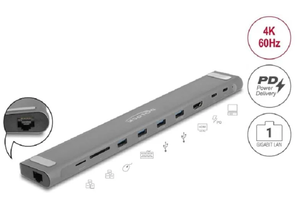 Delock Station d'accueil USB-C 87895