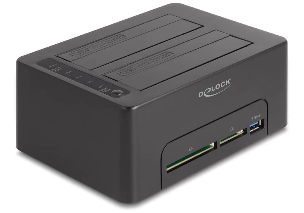 Delock Station d’accueil et de clonage USB-C - 2 x SATA HDD/SSD